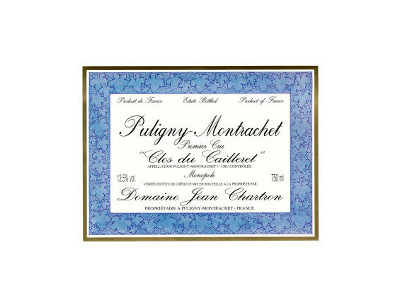 DOMAINE JEAN CHARTRON, PULIGNY MONTRACHET 1er CRU - Monopole - blanc 2003