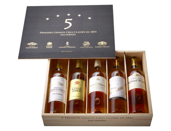 Caisse Cinq Étoiles 1er Crus Classés De Sauternes Millésime 2010