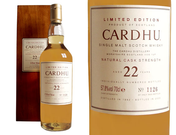 WHISKY CARDHU LIMITED EDITION 22 ans