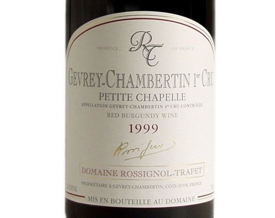 GEVREY-CHAMBERTIN PREMIER CRU ''Petite Chapelle'' rouge 1999