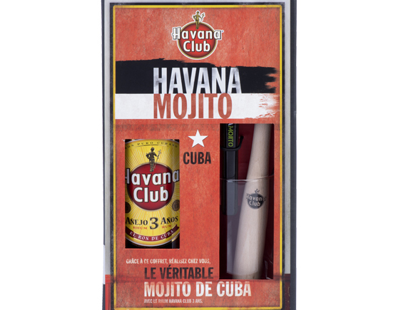 RHUM HAVANA CLUB 3 ANS COFFRET MOJITO