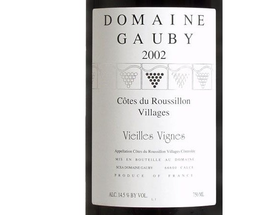 DOMAINE GAUBY ''Vieilles Vignes'' rouge 2002