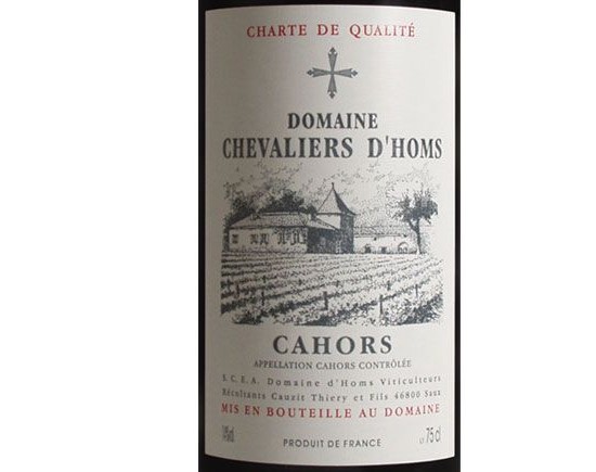 CHEVALIER D'HOMS - Charte de qualité CAHORS rouge 1999