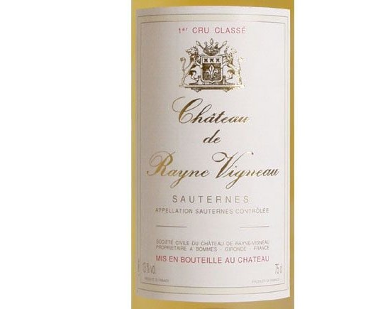 CHÂTEAU DE RAYNE VIGNEAU blanc liquoreux 2004, Premier Cru Classé en 1855