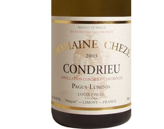 DOMAINE CHEZE CONDRIEU Pagus Luminis blanc 2003