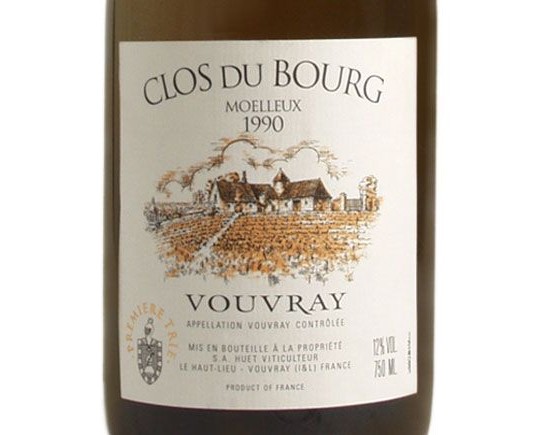 VOUVRAY ''Clos du Bourg'' Première Trie, blanc moelleux 1990