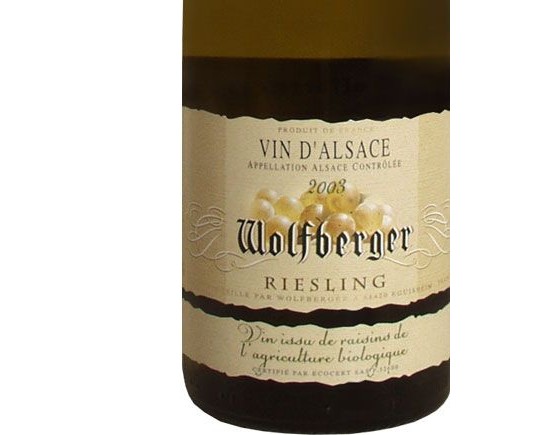Wolfberger Riesling Bio* blanc 2003 (*Vin issu de raisins de l'agriculture biologique)