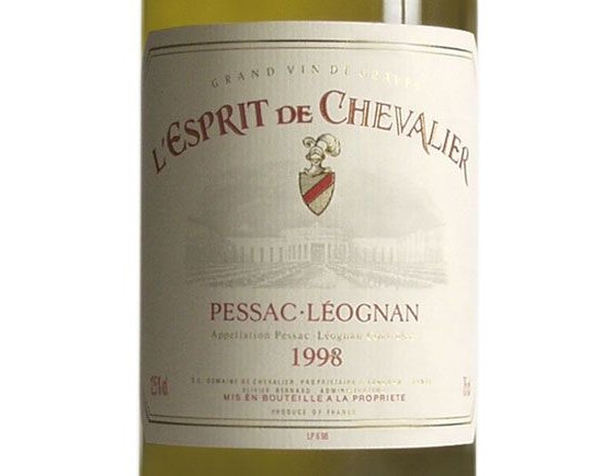 L'ESPRIT DE CHEVALIER blanc 1998, Second Vin  du Domaine de Chevalier