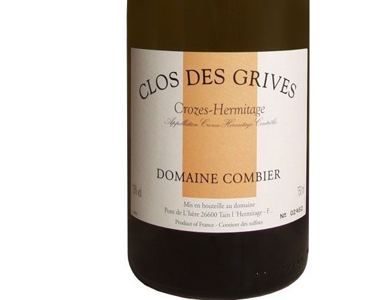 DOMAINE COMBIER CROZES HERMITAGE CLOS DES GRIVES blanc 2006