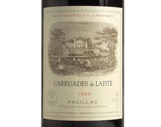 CARRUADES DE LAFITE rouge 1998, Second vin du Château Lafite-Rothschild