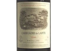 CARRUADES DE LAFITE rouge 1996, Second Vin du Château  Lafite-Rothschild