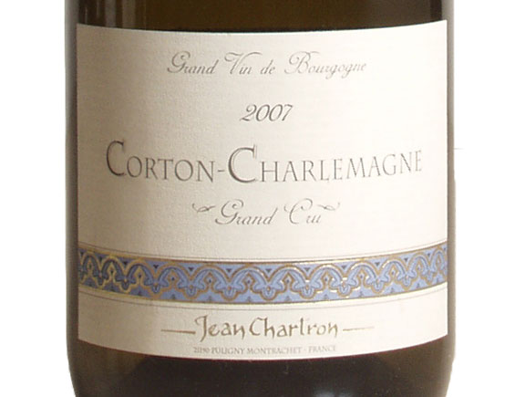 Domaine Jean Chartron Corton Charlemagne Grand Cru blanc 2007
