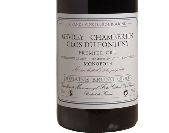 Domaine Bruno Clair Gevrey-Chambertin 1er Cru Clos du Fonteny 2001 