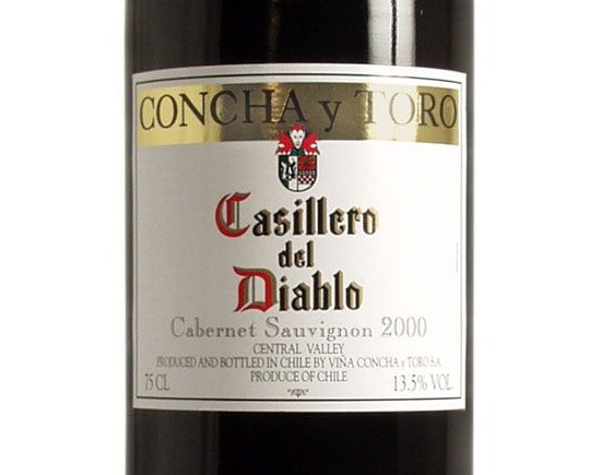 CONCHA Y TORO CASILLERO DEL DIABLO CABERNET SAUVIGNON rouge 2000