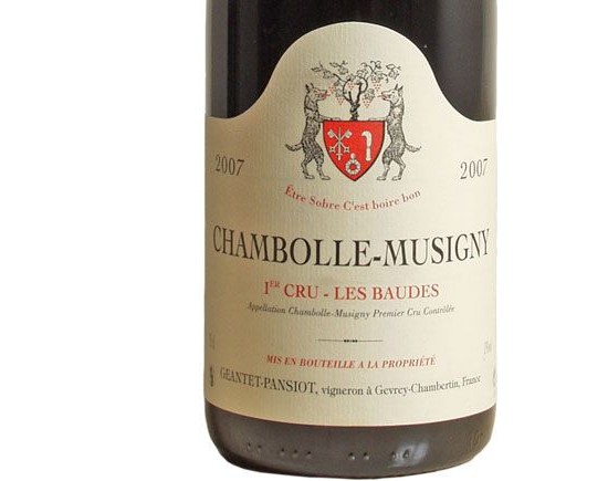 DOMAINE GEANTET-PANSIOT CHAMBOLLE-MUSIGNY 1ER CRU LES BAUDES 2007