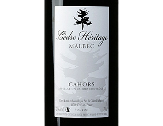 CAHORS LE CEDRE HERITAGE ROUGE 2009