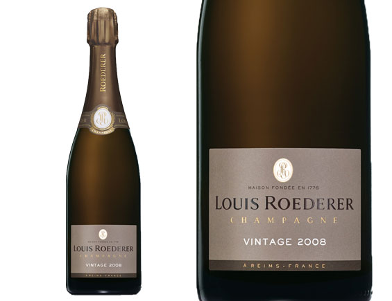 Champagne Louis Roederer brut millésime 2008 sous étui