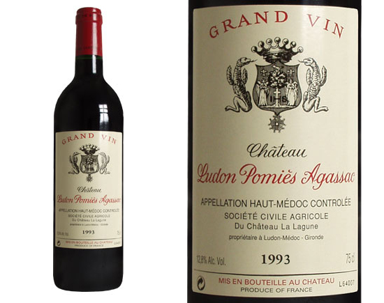 CHÂTEAU LUDON POMIES-AGASSAC rouge 1993, Second vin du Château La Lagune 
