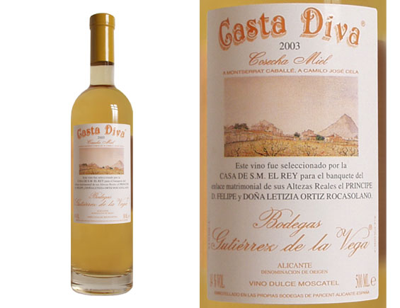 CASTA DIVA ''COSECHA MIEL'' vin doux naturel blanc 2003