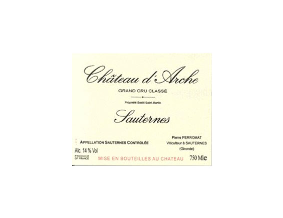 Chateau D'Arche blanc liquoreux 2005 