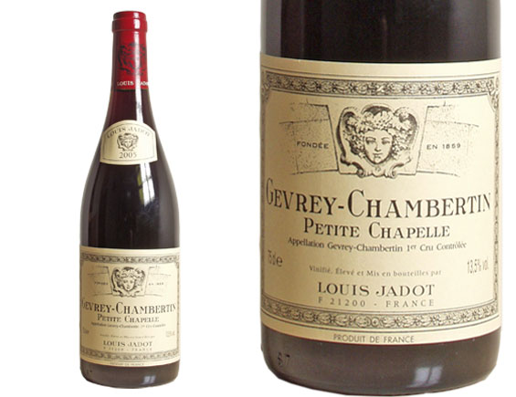 Louis Jadot Gevrey-Chambertin 1er Cru ''Petite Chapelle'' rouge 2005