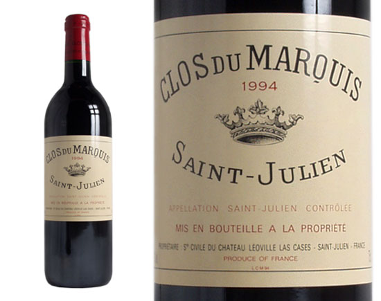 CLOS DU MARQUIS rouge 1994, Second vin du Château Léoville Las Cases