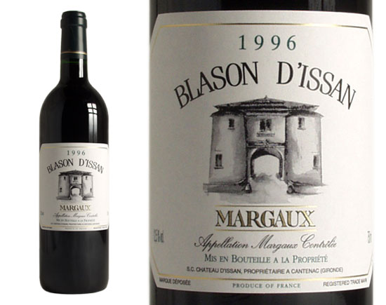 BLASON D'ISSAN rouge 1996, Second Vin du Château d'Issan