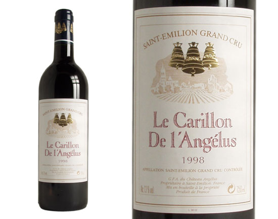 CARILLON DE L'ANGELUS rouge 1998, Second vin du Château L'Angélus