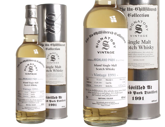 Scoitch Whisky Signatory Vintage 1991 - The Un-Chillfiltered Collection, Highland Park Distillery