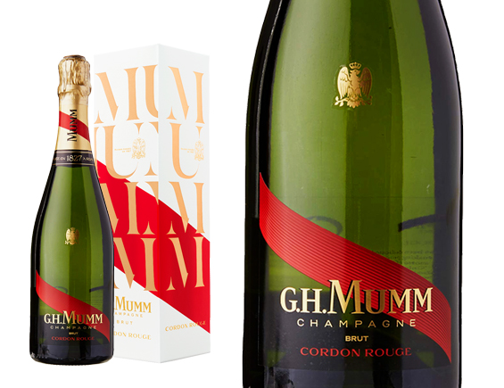 Champagne GH. Mumm Cordon Rouge sous étui